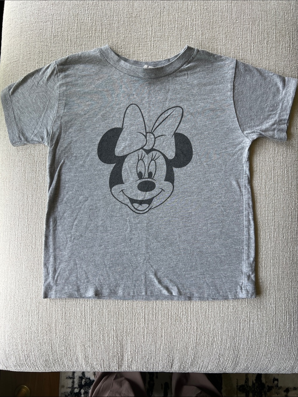 Disney Gray Minnie Mouse Short Sleeve Tee